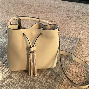 - French connection white bucket bag
